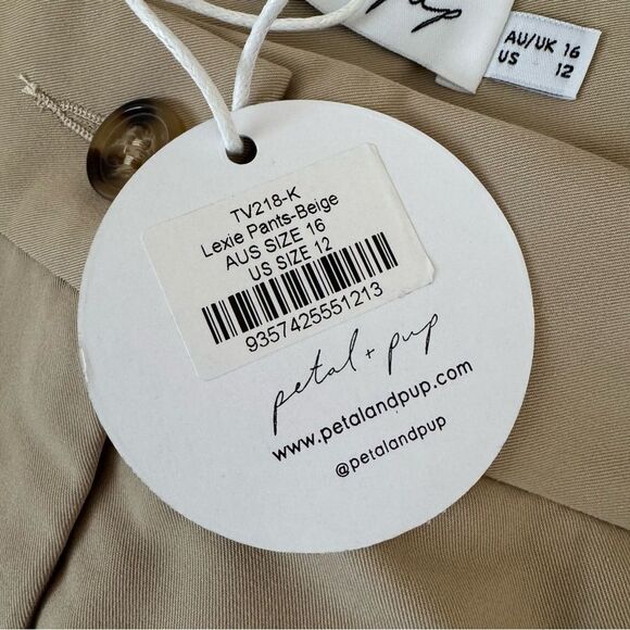 NWT Petal + Pup Lexie Pants in Beige Size 12 - Picture 7 of 7
